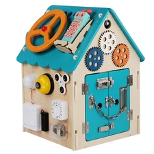 Деревянная игрушка бизикуб MD 1340 домик